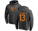Miami Dolphins #13 Dan Marino Ash One Color Pullover Hoodie