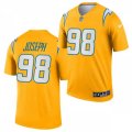 Los Angeles Chargers #98 Linval Joseph Nike 2021 Gold Inverted Legend Jersey