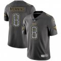 New Orleans Saints #8 Archie Manning Gray Static Vapor Untouchable Limited NFL Jersey