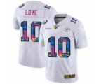 Green Bay Packers #10 Jordan Love White Multi-Color 2020 Football Crucial Catch Limited Football Jersey