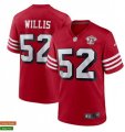 San Francisco 49ers Retired Player #52 Patrick Willis Nike Scarlet Retro 1994 75th Anniversary Throwback Classic Limited Jersey