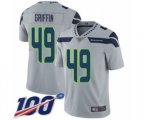 Seattle Seahawks #49 Shaquem Griffin Grey Alternate Vapor Untouchable Limited Player 100th Season Football Jersey