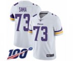 Minnesota Vikings #73 Dru Samia White Vapor Untouchable Limited Player 100th Season Football Jersey