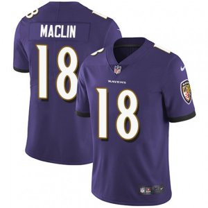 Baltimore Ravens #18 Jeremy Maclin Purple Team Color Vapor Untouchable Limited Player NFL Jersey