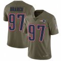 New England Patriots #97 Alan Branch Limited Olive 2017 Salute to Service NFL Jersey