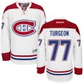 Montreal Canadiens #77 Pierre Turgeon Authentic White Away NHL Jersey