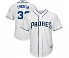 San Diego Padres #33 Franchy Cordero Replica White Home Cool Base Baseball Jersey