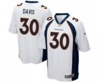 Denver Broncos #30 Terrell Davis Game White Football Jersey