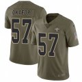 New Orleans Saints #57 Alex Okafor Limited Olive 2017 Salute to Service NFL Jersey