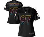 Women Pittsburgh Steelers #97 Cameron Heyward Game Black Fashion Football Jersey