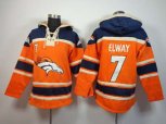 Denver Broncos #7 john elway blue-orange[pullover hooded sweatshirt]
