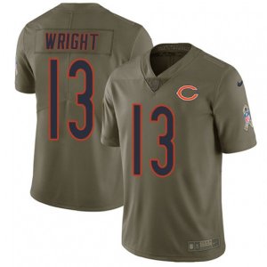 Chicago Bears #13 Kendall Wright Limited Olive 2017 Salute to Service NFL Jersey