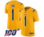 Los Angeles Chargers #1 Ty Long Limited Gold Inverted Legend 100th Season Football Jersey