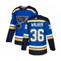 St. Louis Blues #36 Nathan Walker Authentic Royal Blue Home Hockey Jersey