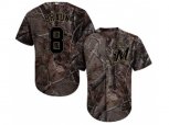 Milwaukee Brewers #8 Ryan Braun Camo Realtree Collection Cool Base Stitched MLB Jersey