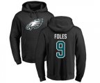 Philadelphia Eagles #9 Nick Foles Black Name & Number Logo Pullover Hoodie