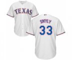 Texas Rangers #33 Drew Smyly Replica White Home Cool Base Baseball Jersey