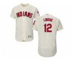 Cleveland Indians #12 Francisco Lindor Cream Flexbase Authentic Collection Stitched Baseball Jersey
