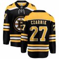 Boston Bruins #27 Austin Czarnik Authentic Black Home Fanatics Branded Breakaway NHL Jersey