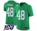 Philadelphia Eagles #48 Wes Hopkins Limited Green Rush Vapor Untouchable 100th Season Football Jersey
