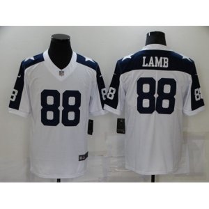 Dallas Cowboys #88 CeeDee Lamb White Thanksgiving Throwback Limited Jersey
