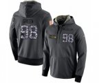 Seattle Seahawks #98 Rasheem Green Stitched Black Anthracite Salute to Service Player Performance Hoodie