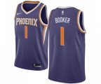 Phoenix Suns #1 Devin Booker Swingman Purple Road Basketball Jersey - Icon Edition