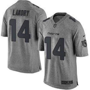 Miami Dolphins #14 Jarvis Landry Limited Gray Gridiron NFL Jersey