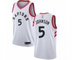 Toronto Raptors #5 Stanley Johnson Swingman White Basketball Jersey - Association Edition