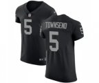 Oakland Raiders #5 Johnny Townsend Black Team Color Vapor Untouchable Elite Player Football Jersey