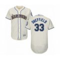 Seattle Mariners #33 Justus Sheffield Cream Alternate Flex Base Authentic Collection Baseball Player Jersey