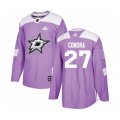 Dallas Stars #27 Erik Condra Authentic Purple Fights Cancer Practice NHL Jersey