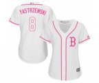 Women's Boston Red Sox #8 Carl Yastrzemski Replica White Fashion Baseball Jersey