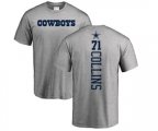 Dallas Cowboys #71 La'el Collins Ash Backer T-Shirt