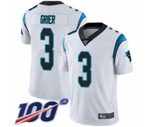 Carolina Panthers #3 Will Grier White Vapor Untouchable Limited Player 100th Season Football Jersey
