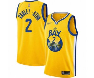 Golden State Warriors #2 Willie Cauley-Stein Authentic Gold Finished Basketball Jersey - Statement Edition