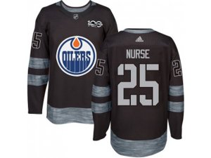 Edmonton Oilers #25 Darnell Nurse Black 1917-2017 100th Anniversary Stitched NHL Jersey