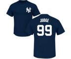 MLB Nike New York Yankees #99 Aaron Judge Navy Blue Name & Number T-Shirt