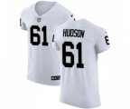 Oakland Raiders #61 Rodney Hudson White Vapor Untouchable Elite Player Football Jersey