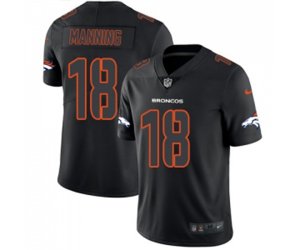 Denver Broncos #18 Peyton Manning Limited Black Rush Impact Football Jersey