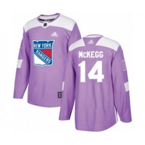 New York Rangers #14 Greg McKegg Authentic Purple Fights Cancer Practice Hockey Jersey