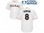 Miami Marlins #8 Andre Dawson Authentic Green Salute to Service MLB Jersey