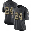 Detroit Lions #24 Nevin Lawson Limited Black 2016 Salute to Service NFL Jersey