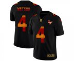 Houston Texans #4 Deshaun Watson Black Red Orange Stripe Vapor Limited NFL Jersey