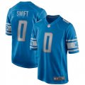 Detroit Lions #0 D'Andre Swift Nike Blue 2020 NFL Draft Pick Game Jersey