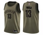 Brooklyn Nets #13 Dzanan Musa Swingman Green Salute to Service Basketball Jersey