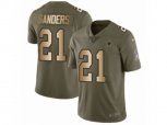 Dallas Cowboys #21 Deion Sanders Limited Olive Gold 2017 Salute to Service NFL Jersey