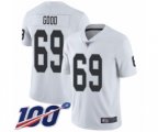 Oakland Raiders #69 Denzelle Good White Vapor Untouchable Limited Player 100th Season Football Jersey
