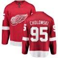 Detroit Red Wings #95 Dennis Cholowski Fanatics Branded Red Home Breakaway NHL Jersey