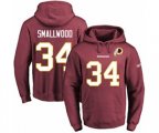 Washington Redskins #34 Wendell Smallwood Red Name & Number Pullover Hoodie